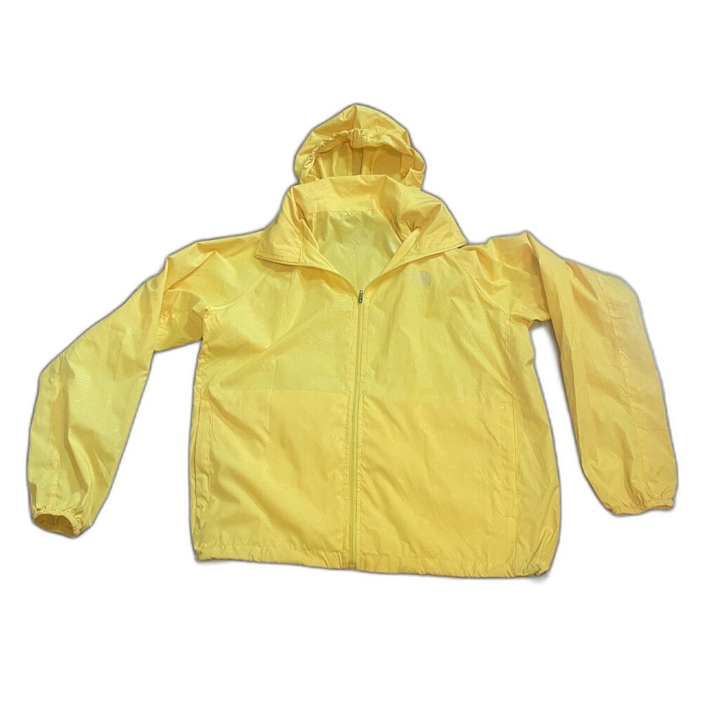 The North Face Yellow Lightweight Windbreaker Jacket XS Full Zip Outdoor Hike